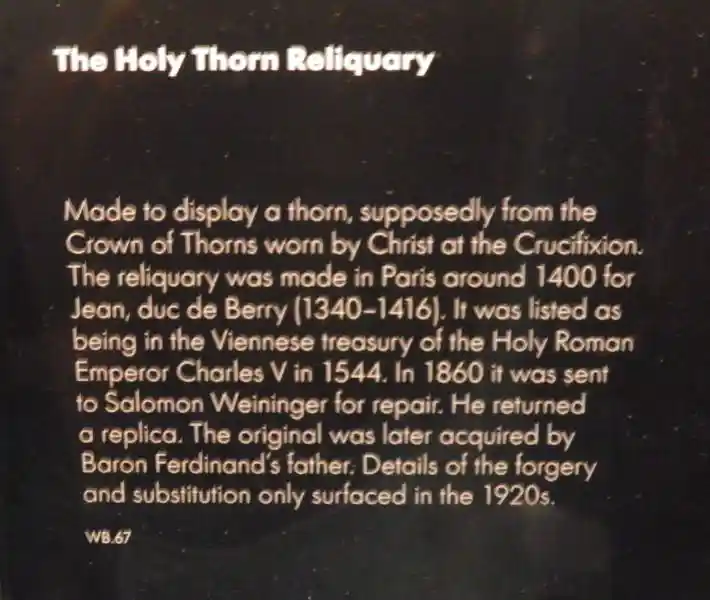 Solar disc with man on the center on the holy thorn reliquary